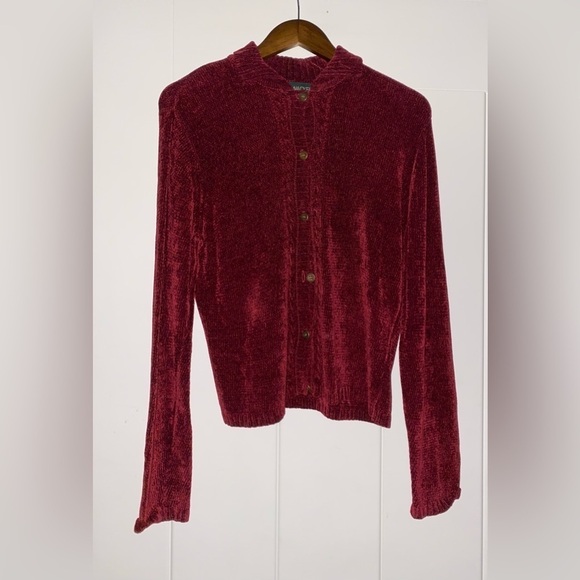 Vintage Bushwacker Y2K Button Up Soft Knit Sweater Cardigan Long Sleeve Women L - Picture 7 of 7